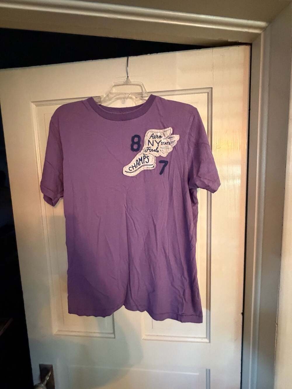 Aeropostale Graphic T-Shirt Size M Purple Champs 8